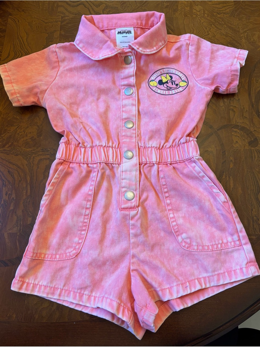 Mouse Pink Tie-Dye Romper for Kids